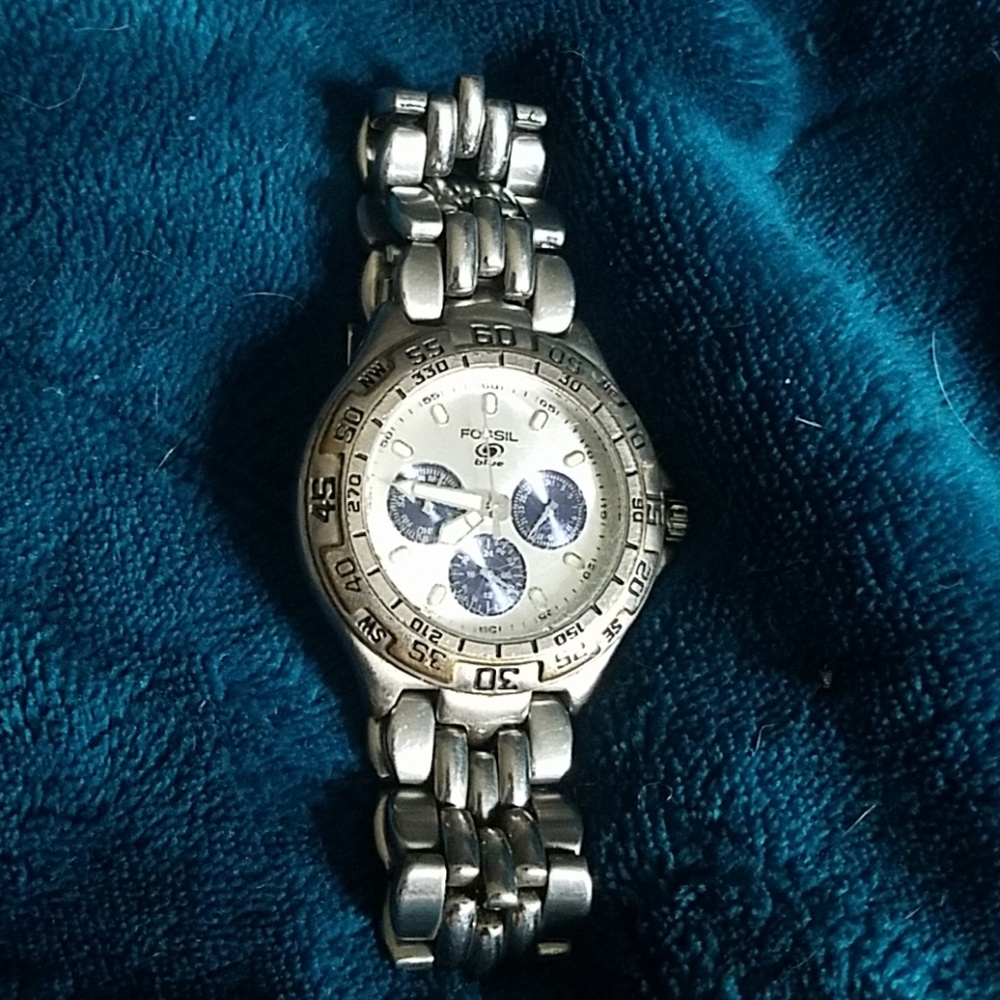Mens Fossil Blue watch